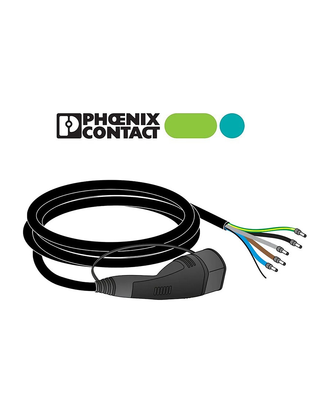 Phoenix Contact 1285633 AC charging cable CHARX ET2C-3AC32-5,0MES00P