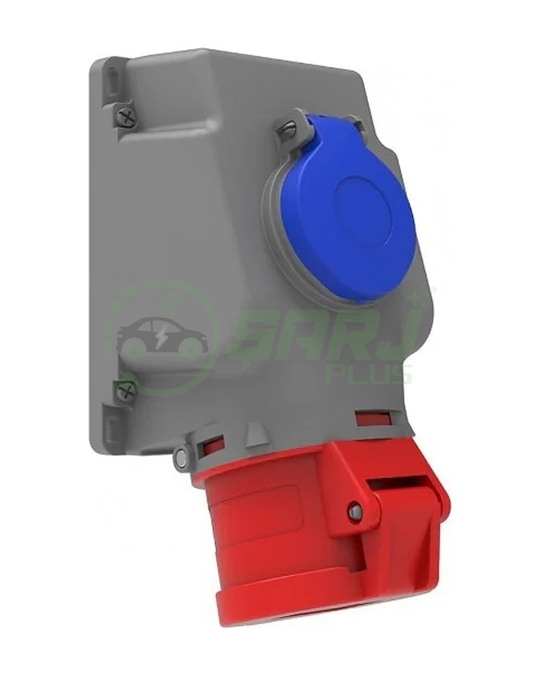 Bemis CEE IP44 32A настенная розетка 90° с дополнительной розеткой